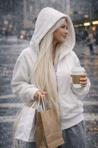 CloudZip™ Oversized Comfort Hoodie – The Softest Zip-Up You’ll Ever Wear